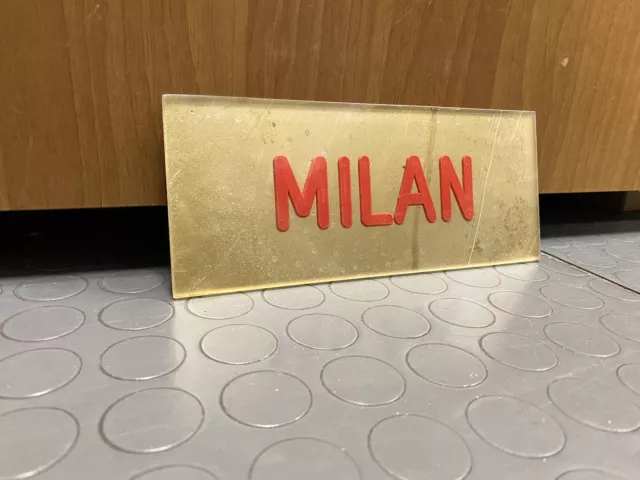 Insegna targa MILAN TOTOCALCIO Vintage Modernariato Tabella ANNI 70 80 Schedina