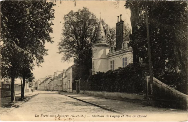 CPA LA FERTE-SOUS-JOUARRE Chateau de Lagny et Rue de Conde (1329157)