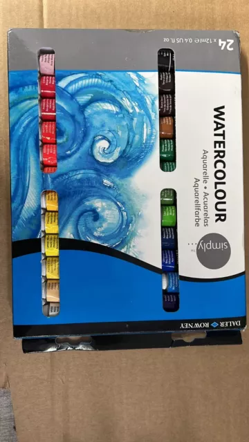 Schachtel mit 24 12ml Aquarellfarben von Daler Rowney Art Ölfarbe Karte & Papier 3