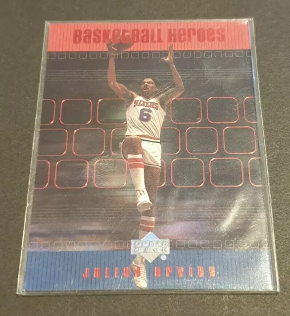 1999 Upper Deck Basketball Heroes Julius Erving - Philadelphia 76ers - #H54