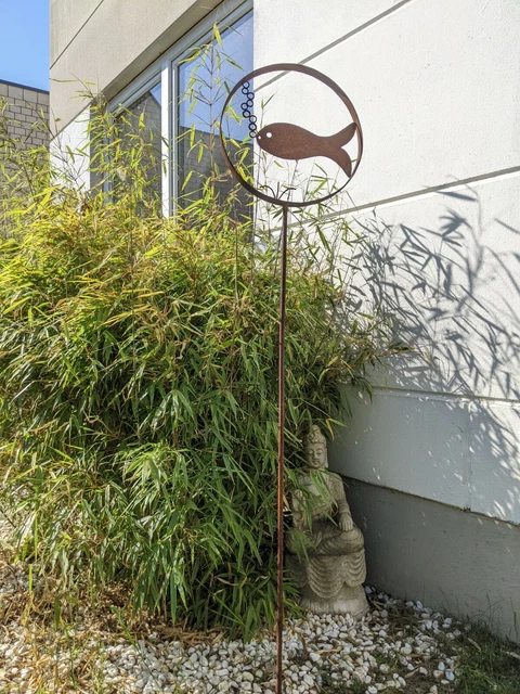 EDELROST GARTENSTECKER AUS Metall Rost Gartendeko BeetsteckerH160cm