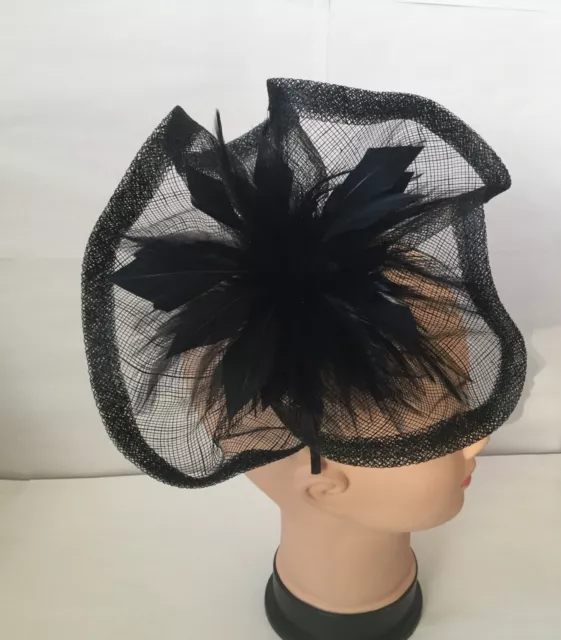 A Stunning Large Headband Hat Fascinator Wedding Ladies Day Race Royal Ascot