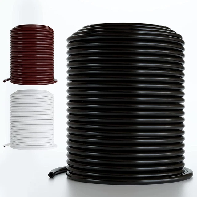 1/4 DRIP IRRIGATION Tubing, 100 Feet, Flexible PVC Plastic Drip