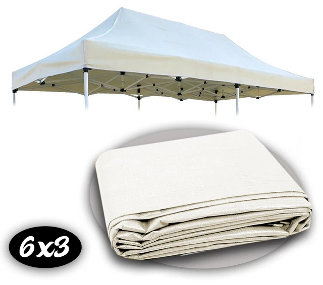 Festnight Telo Di Ricambio Per Gazebo 3x4m, Impermeabile 310g/m², Colore Terracotta, Copertura Superiore Con PVC E Anelli Di Sfogo