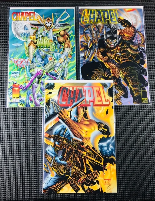 "CHAPEL" #1-2  w/ VARIANT COVER! 3 Comic Lot! 1995 IMAGE COMICS!! NICE!