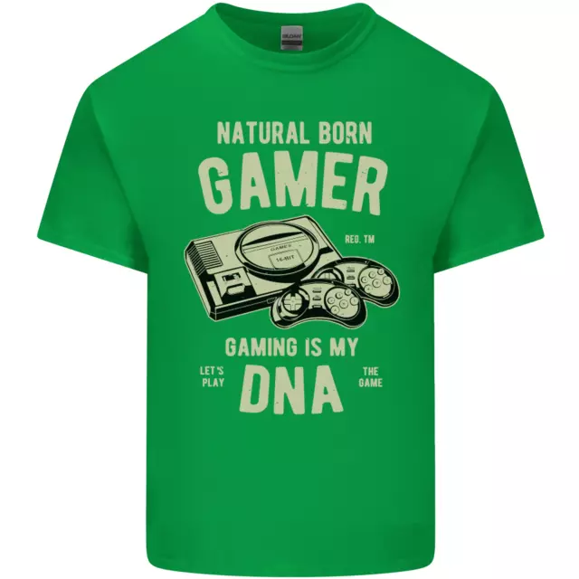T-shirt per bambini Natural Born Gamer gioco divertente bambini 8