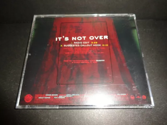 IT'S NOT OVER by American Idol's DAUGHTRY-Rare Collectible Promotional Single-CD 2