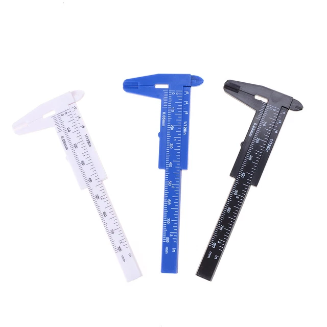 1 pz 80 mm mini strumento di misurazione calibro pinza scorrevole studente plastica *t~