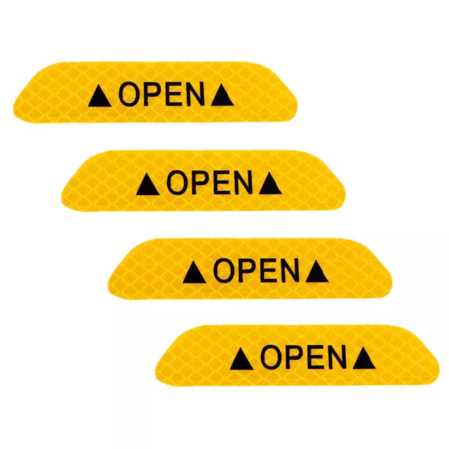 4x Reflective Tape Open Sign Warning Mark Car Door Sticker Decal Car Accessories 2