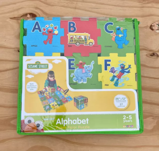 SESAME STREET ALPHABET Foam Floor Puzzle Mat A-Z Complete 27 Pieces