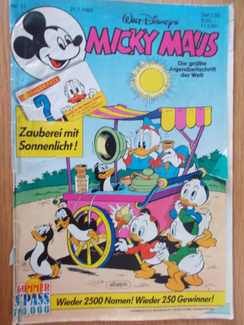 Comics, Micky Maus Hefte, Nr. 31  / Jahrg.1989, Walt Disneys,