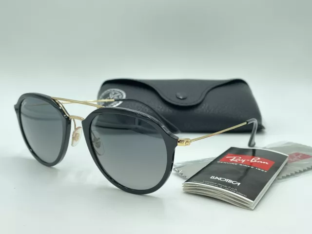 Ray Ban RB4253 601/71 Gloss Black; Gold / Grey Gradient AUTHENTIC ITALY