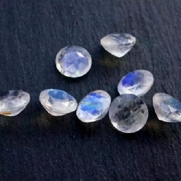 Natural Rainbow Moonstone Faceted Round Cut 1.5x1.5mm - 12x12mm Loose Gemstone S