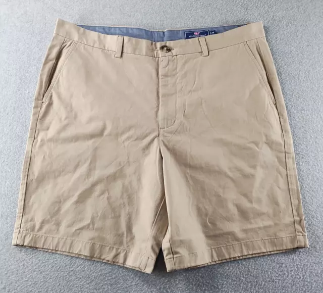 Vineyard Vines Khaki Performance 9" Inseam Tan Breaker Shorts Men's Size 38