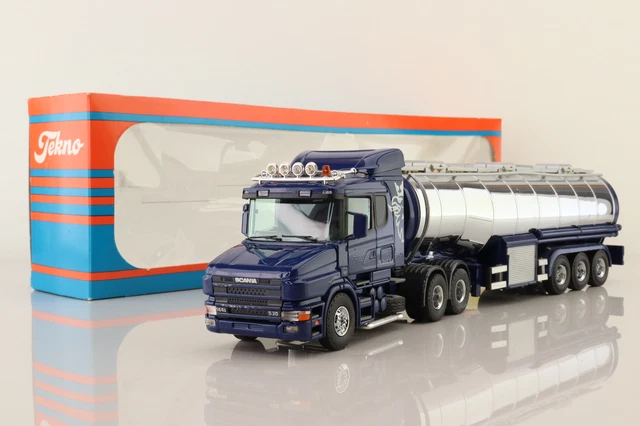 Tekno; Scania T Cab Artic Cylindrical Tanker; På Små Hjul; Very Good Boxed Tekno; Scania T Cab Artic Cylindrical Tanker; På Små Hjul; Very Good Boxed