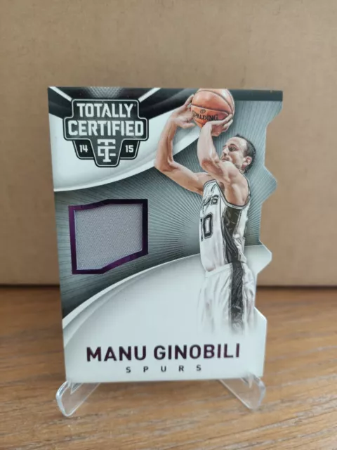 14-15 Totally Certified #55 Manu Ginobili -  Spurs. Purple Die-Cut Jersey #20/49