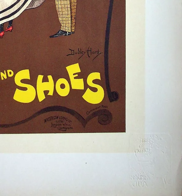 Dudley Hardy : Abbotts, Boots and Shoes, LITHOGRAPHIE originale signée, 1897 2