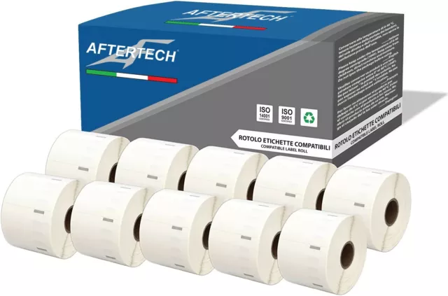 11354 10x ROTOLI ETICHETTE COMPATIBILI DYMO LABELWRITER 57x32mm