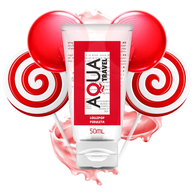 Aqua Travel Lubricante Íntimo Sexual Base Agua Sabor Piruleta - 50 Ml