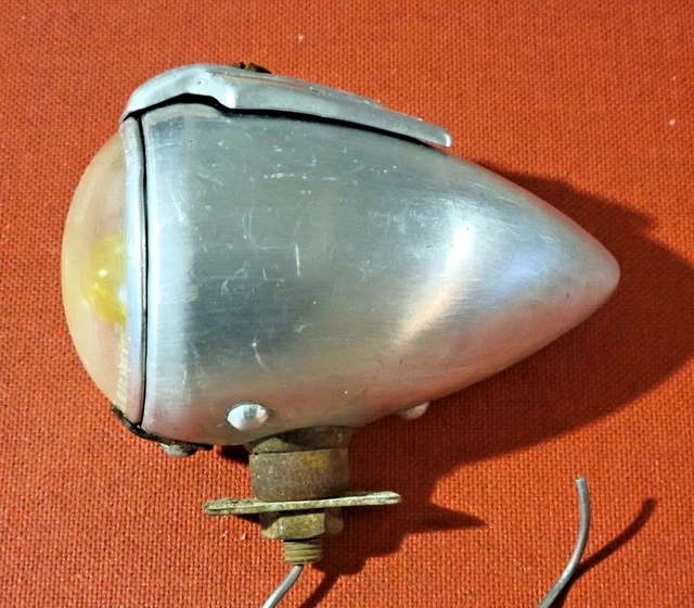 2 Phares Avant De Vélo Randonneuse En Aluminium Vintage - État Bon, Pièces Anciennes NOS