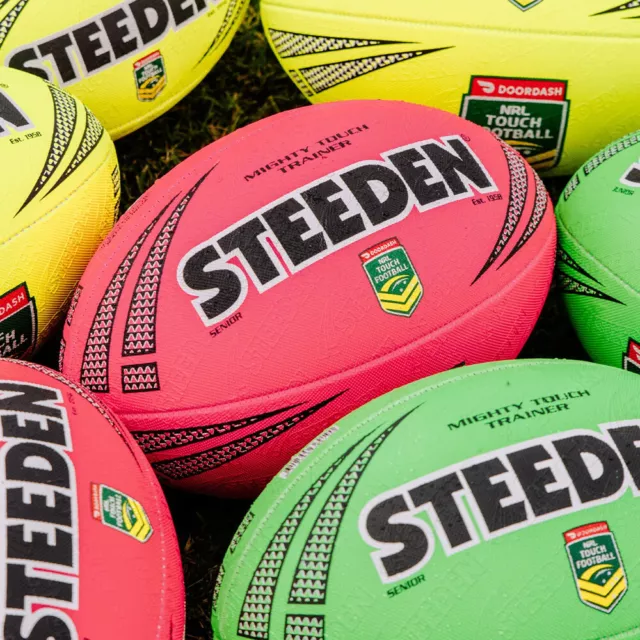 Steeden Football NRL Mighty Touch Trainer Ball in Yellow - Size Junior 3