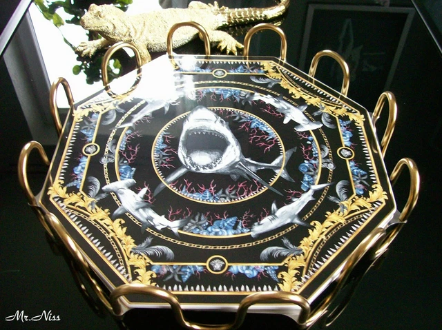 Rosenthal Versace Le Régne Animal Bruce Tablett 37 cm x  37 cm 1 A NEUWARE & OVP