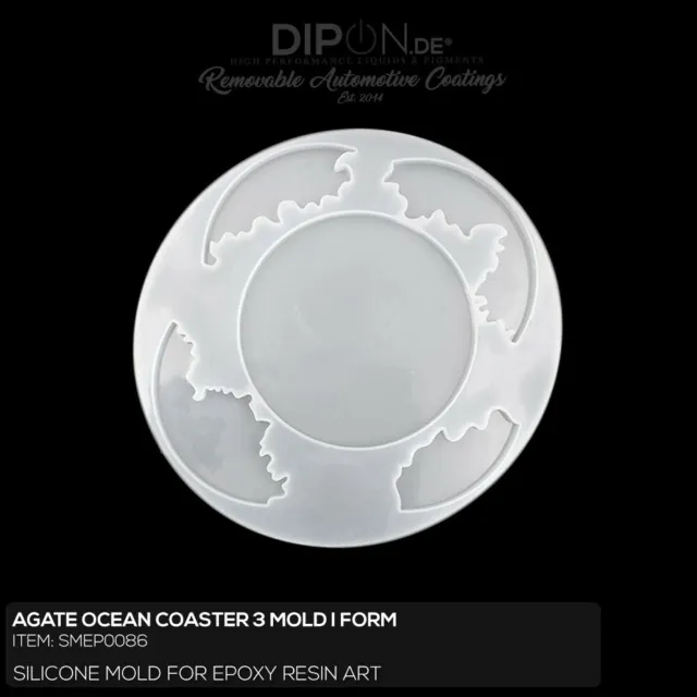Epoxidharz Silikonform Agate Ocean Coaster 3 Gießform Epoxy Resin Art Mold Mould