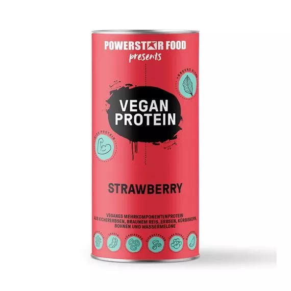 Vegan Proteina Fresa Polvo 500G Multicomponentes Proteína Sin Soja