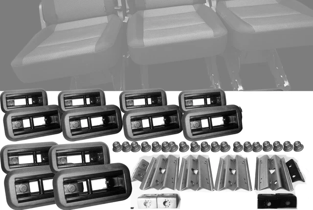 VW T6 T5 Transporter Kombi rear single quick release seat with seat VW T6 T5 Transporter Kombi rear single quick release seat with seat