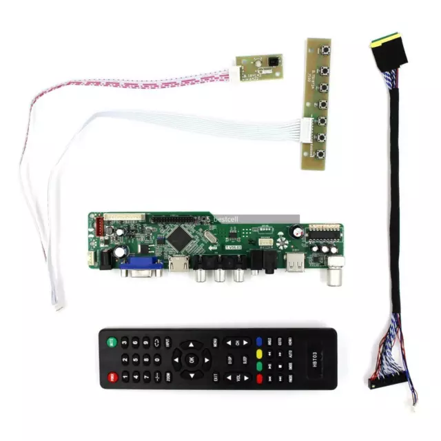 Kit for N156B6-L0B 40pin TV+HDMI+VGA+AV+USB LED Screen Controller Driver Board