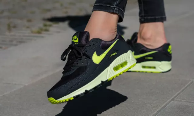 NIKE AIR MAX 90 Dark Smoke Grey Volt Women s Men s Trainers in