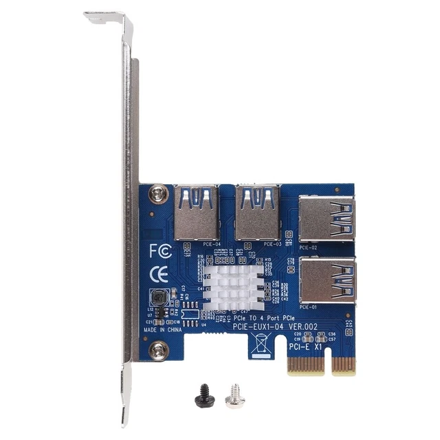 PCI-E  Board 1 to 4 GPU Extender  Card USB 3.0 GPU Adapter 16X Slots