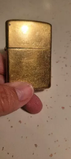 Zippo Lighter Solid Brass  Usa Vintage Bradford Pa Rare