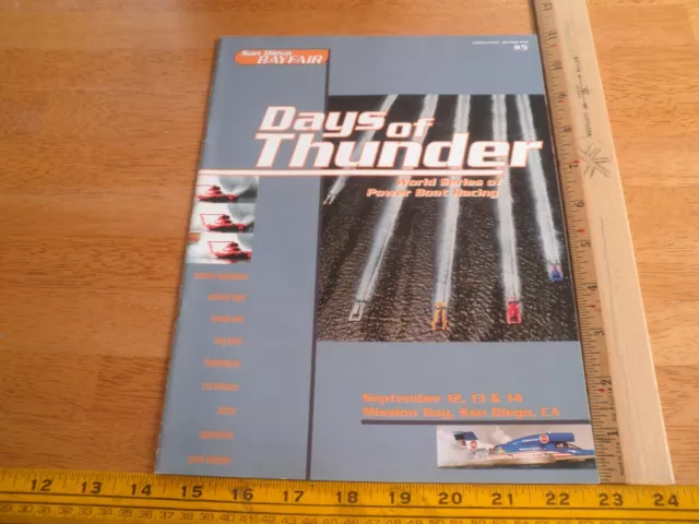 1991 Mission Bay Thunderboat Regatta racing Program Hydroplane San Diego BayFair