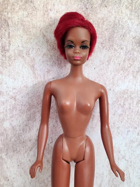 ❤️ Vintage collectible 1969 'Talking Julia' Barbie Doll, nude, eyelashes, vgc
