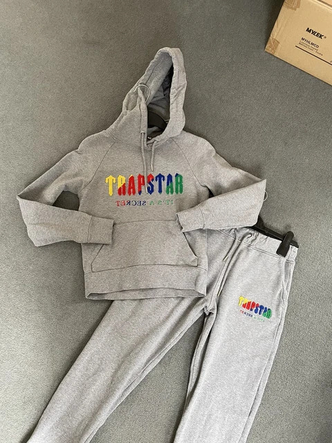 WOMENS TRAPSTAR TRACKSUIT size small s candy Grey 6 8 joggers hoodie hoody set 75.00 PicClick UK