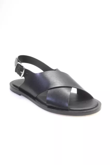 Everlane Womens The City Crossover Sandal Black Size 6