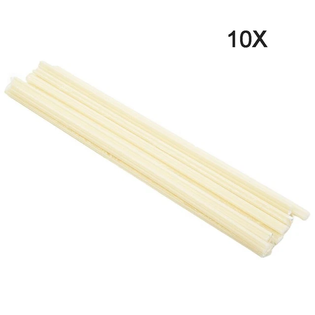 Lot De 10 Tiges Plastique ABS Rectangulaires 1,5 X 3 Mm - Longueur 9,8 Cm - Blanc - Neuf