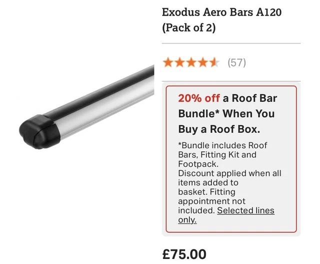 Exodus aero bars a127 cheap