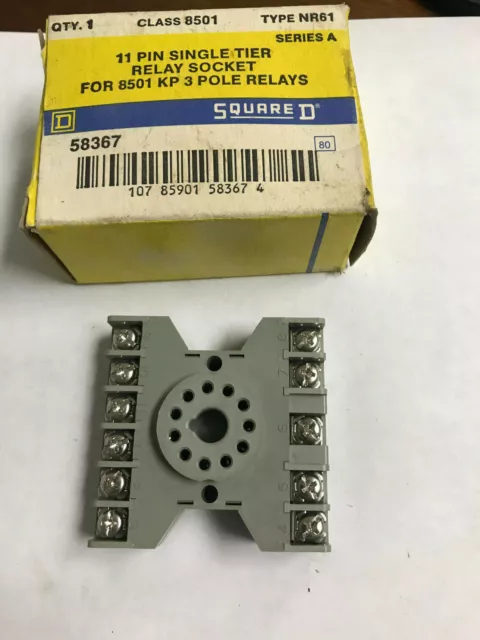 Square D 8501Nr61 Relay Socket 10 Amp 300V Series A