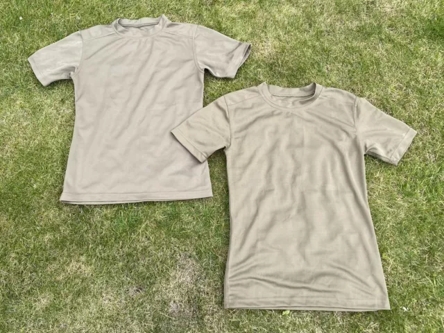 2x British Army Self Wicking Combat T Shirt PCS Coolmax Anti Static Small