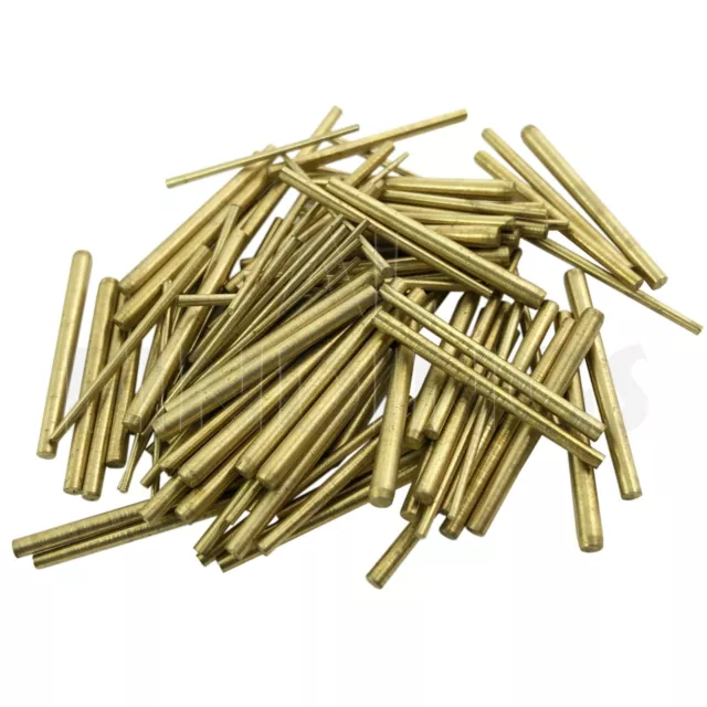 100 x Clock taper pins BRASS assorted mix sizes pin tapered repairs parts