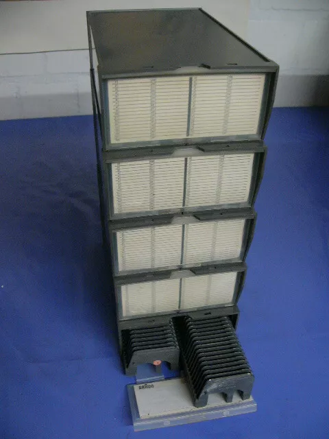 5 Braun Diakästen  je 2 x 36 Universalmagazine Diamagazin