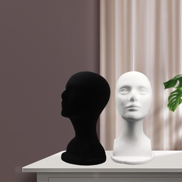 2 Pièces Multifonctionnel Tête De Mannequin Modèle Bijoux Affichage Décor
