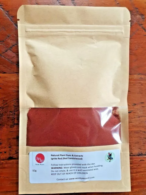 Red Sandalwood Natural Plant Dye Extract (Ignite Red) & Complete Mordants Kit