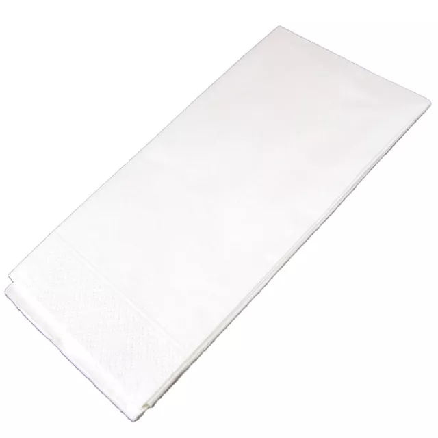 Poppies Luxurious White Readifold Napkins 40cm 2 Ply (Pack of 1000)