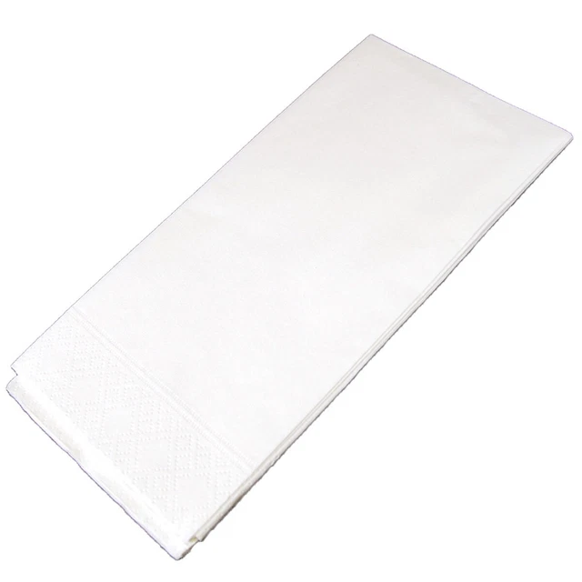 Poppies Luxurious White Readifold Napkins 40cm 2 Ply (Pack of 1000)
