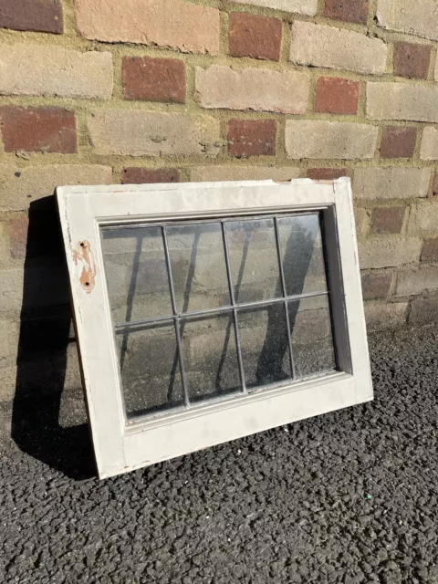 Reclaimed Leaded Light Panel Wooden Window