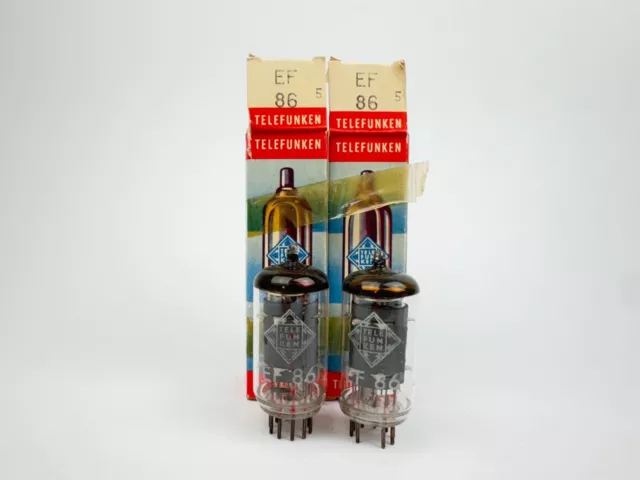 2x Telefunken EF86 Röhre NOS OVP Pentode Röhrenradio Tube Empfang etc. neu