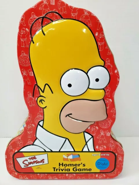 The Simpsons: Homer's Trivia Game in Collectible Tin 2001 Complete